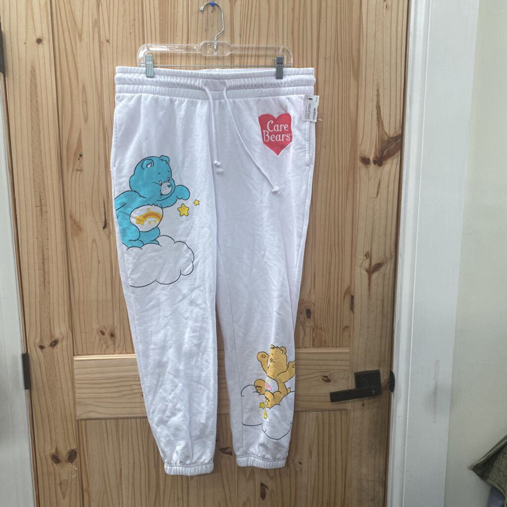 WOMENS CARE BEARS WHITE SWEATPANTS L