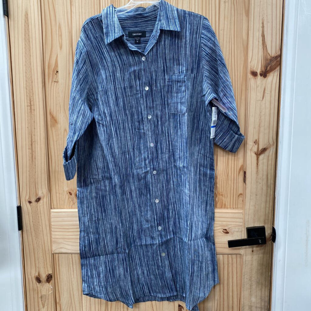 WOMENS KAREN KANE BLUE/WHITE DRESS XL NWT