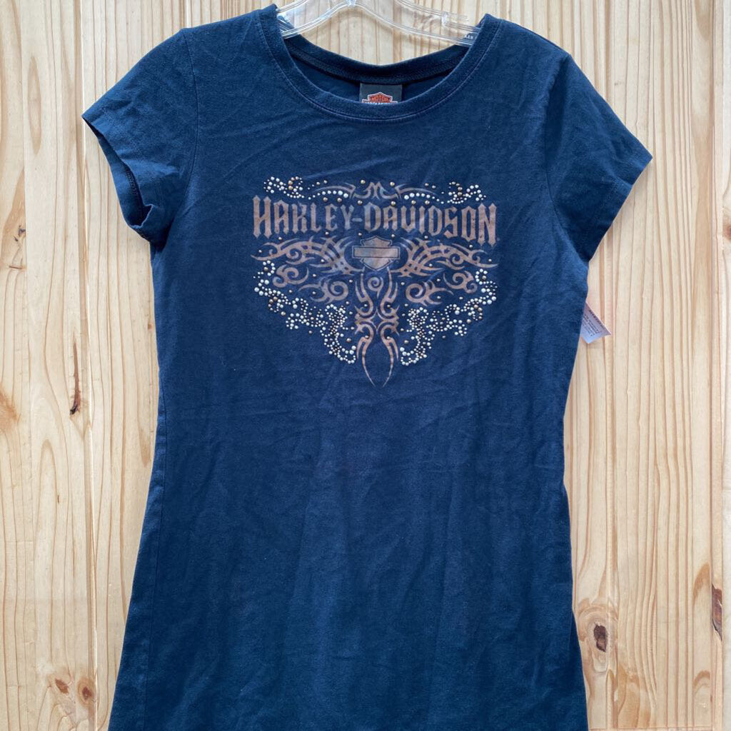WOMENS HARLEY DAVIDSON BLK/BROWN SHIRT L