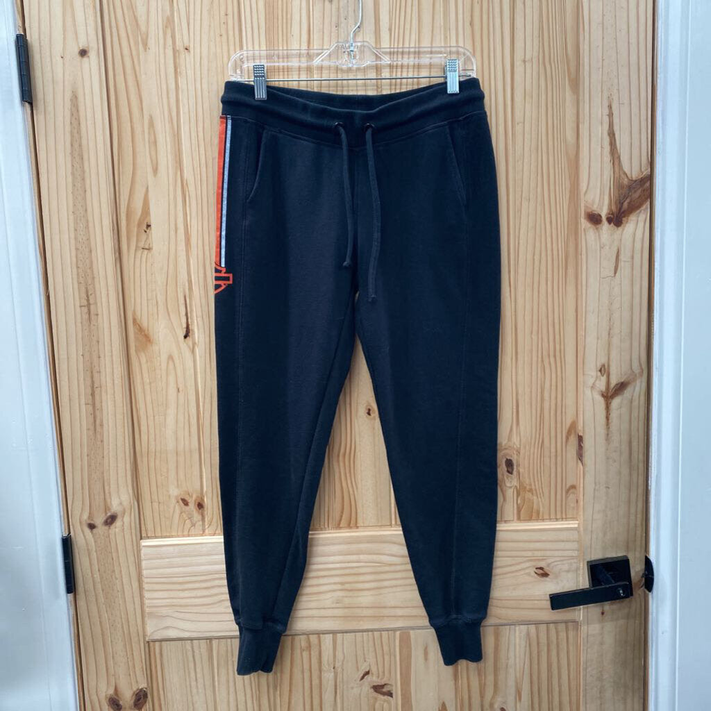 WOMENS HARLEY DAVIDSON SWEATPANTS BLK/ORANGE/WHITE S
