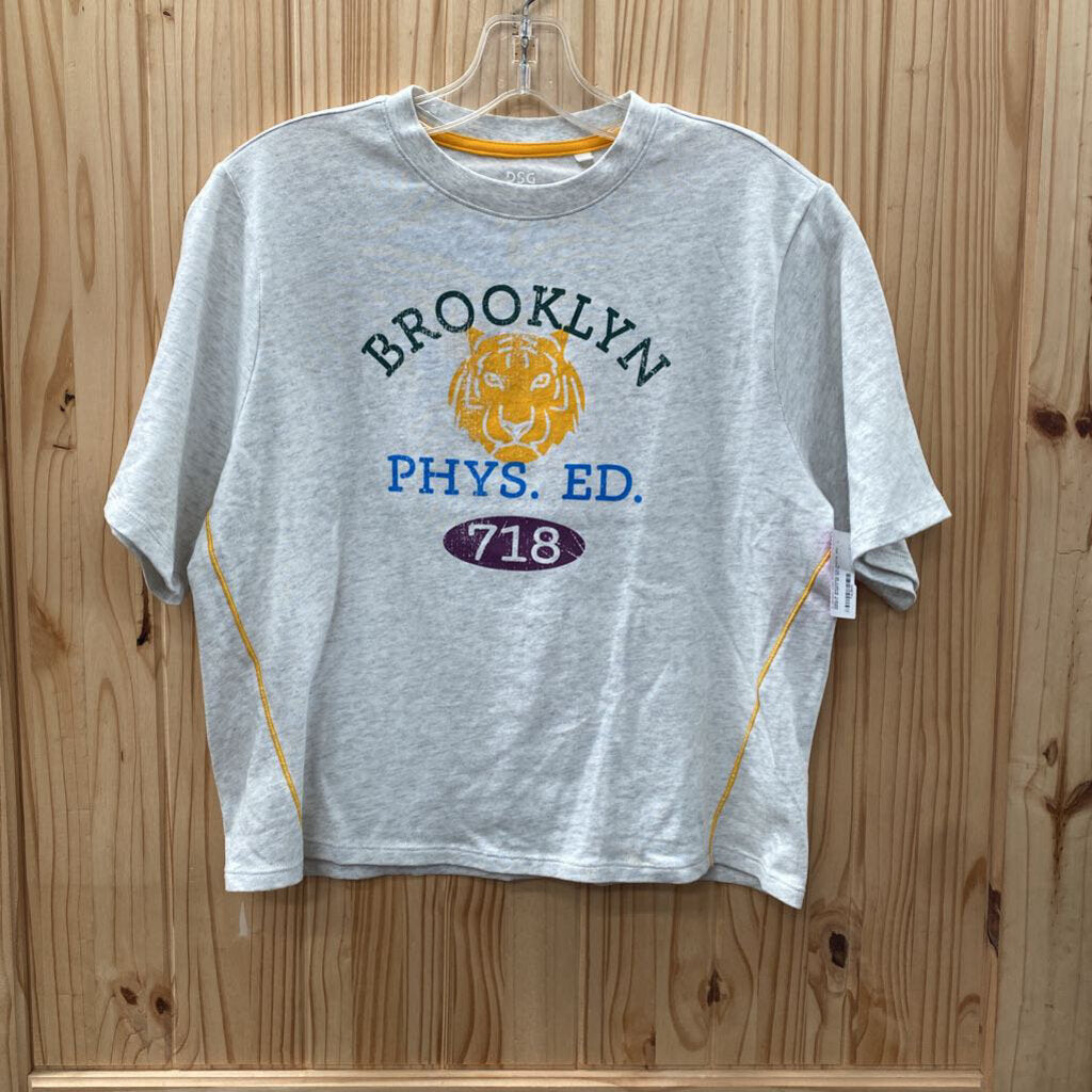 GIRLS BROOKLYN PHYS. ED GREY SHIRT M 10/12