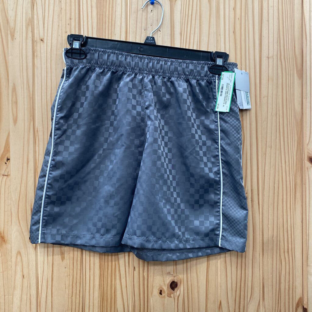 BOYS DSG SHORTS GREY/WHITE XL 18 NWT
