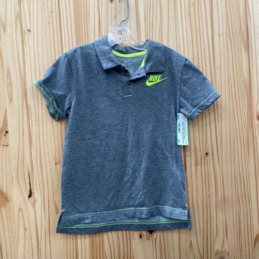 BOYS NIKE SHIRTS GREY/NEON GREEN M 6