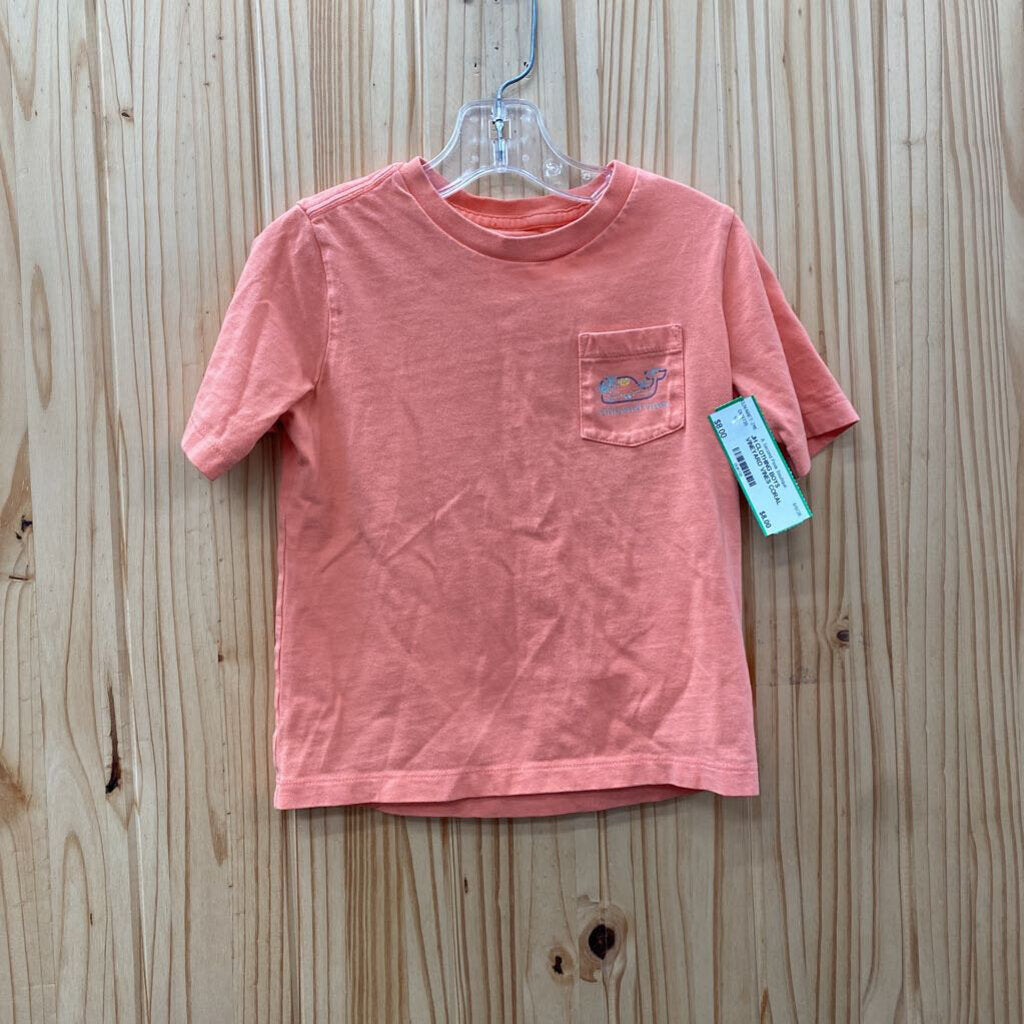 BOYS VINEYARD VINES CORAL SHIRT 4T
