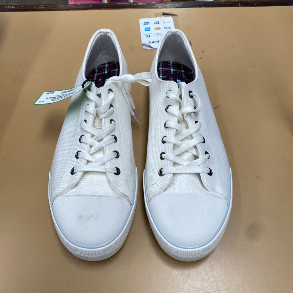 MENS BEN SHERMAN WHITE SHOES 12