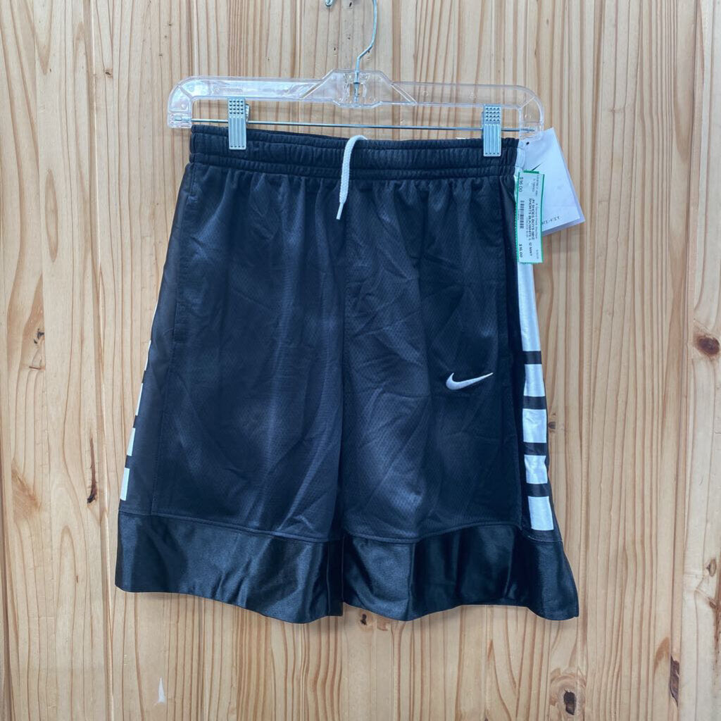 BOYS NIKE SHORTS BLK/WHITE L 12 NWT