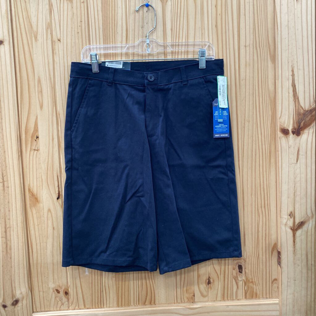 BOYS NAUTICA NAVY BLUE SHORTS 18 HUSKY NWT