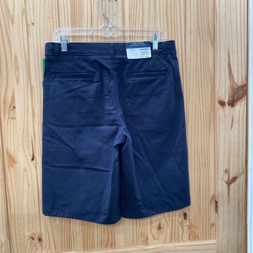 BOYS NAUTICA NAVY BLUE SHORTS 18 HUSKY NWT