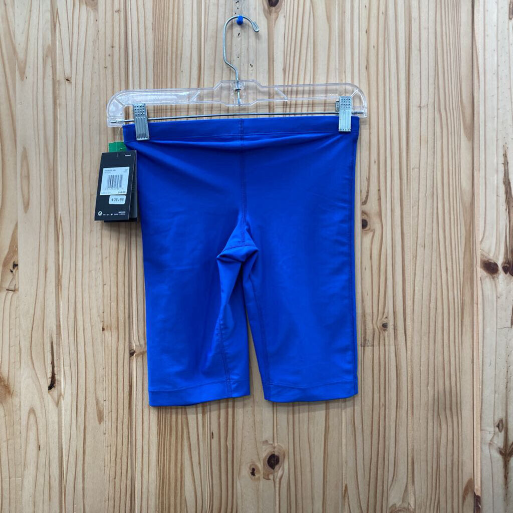 WOMENS NIKE BIKER SHORTS ROYAL BLUE/WHITE S NWT