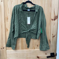 WOMENS CALIA DK OLIVE GREEN SWIM COVER UP XL NWT