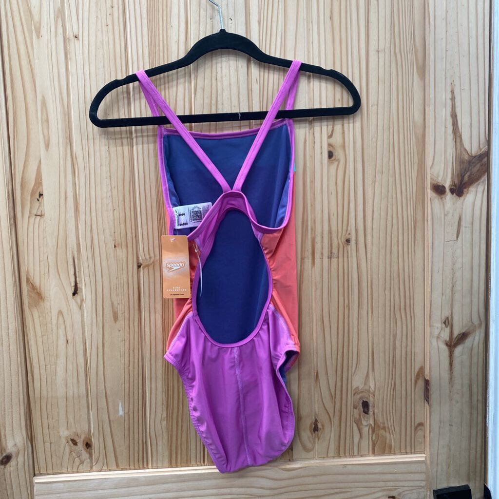 WOMENS SPEEDO MULTI COLOR SWIMSUIT 36 NWT