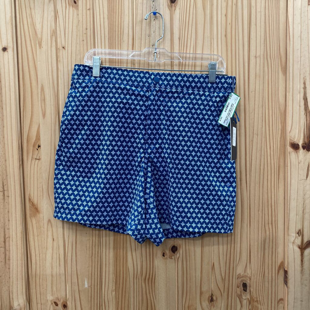 MENS VRST SWIM TRUNKS DK TEAL/WHITE M NWT