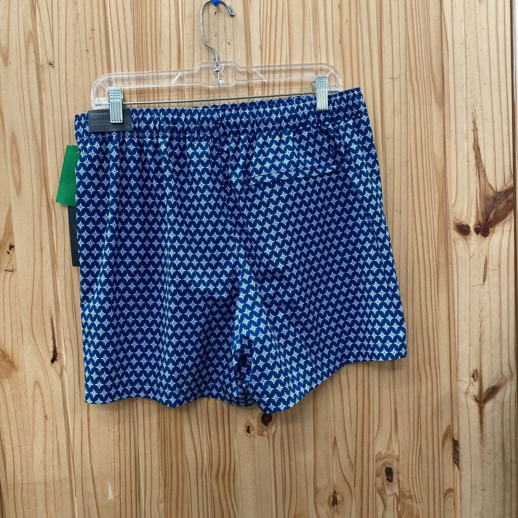 MENS VRST SWIM TRUNKS DK TEAL/WHITE M NWT