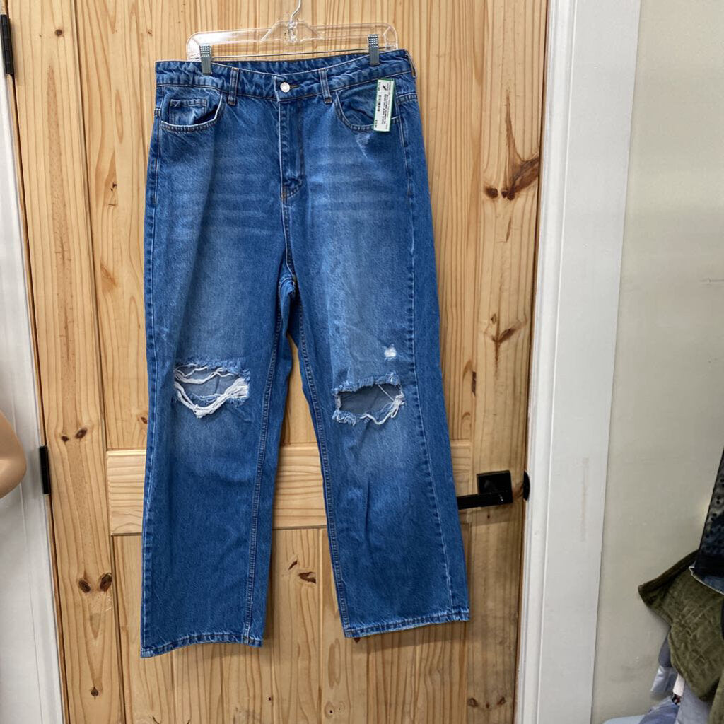 WOMENS DK DENIM DIST. JEANS 2X