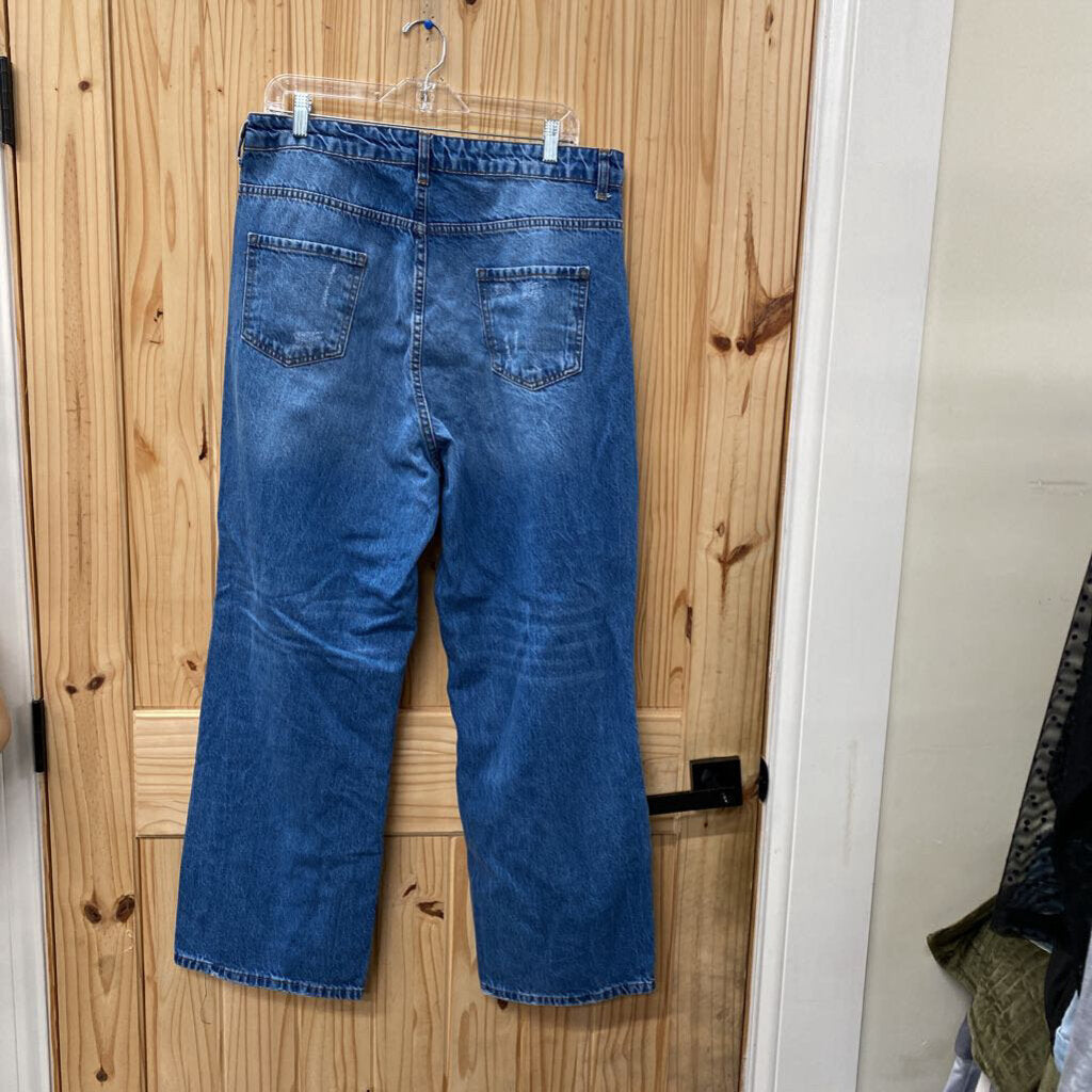 WOMENS DK DENIM DIST. JEANS 2X