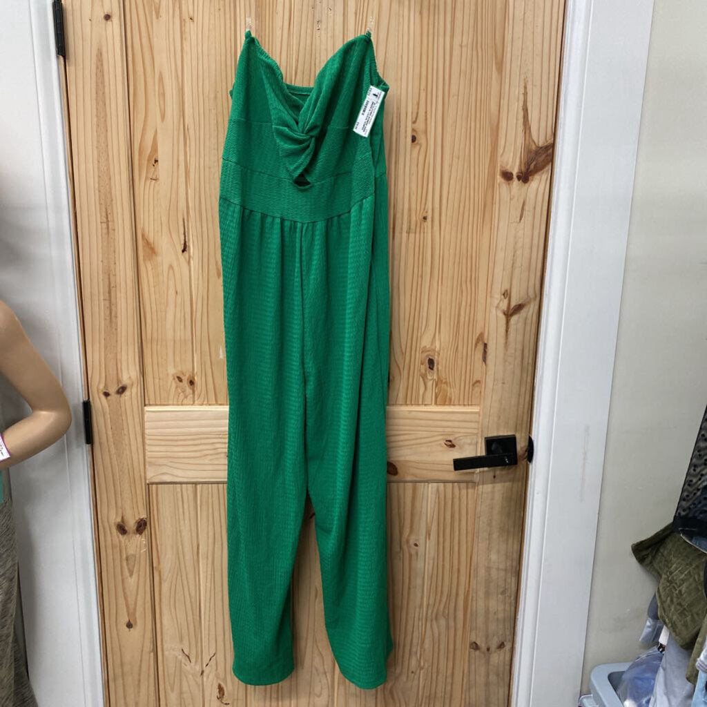 WOMENS SHEIN GREEN SL CASUAL ROMPER 1XL