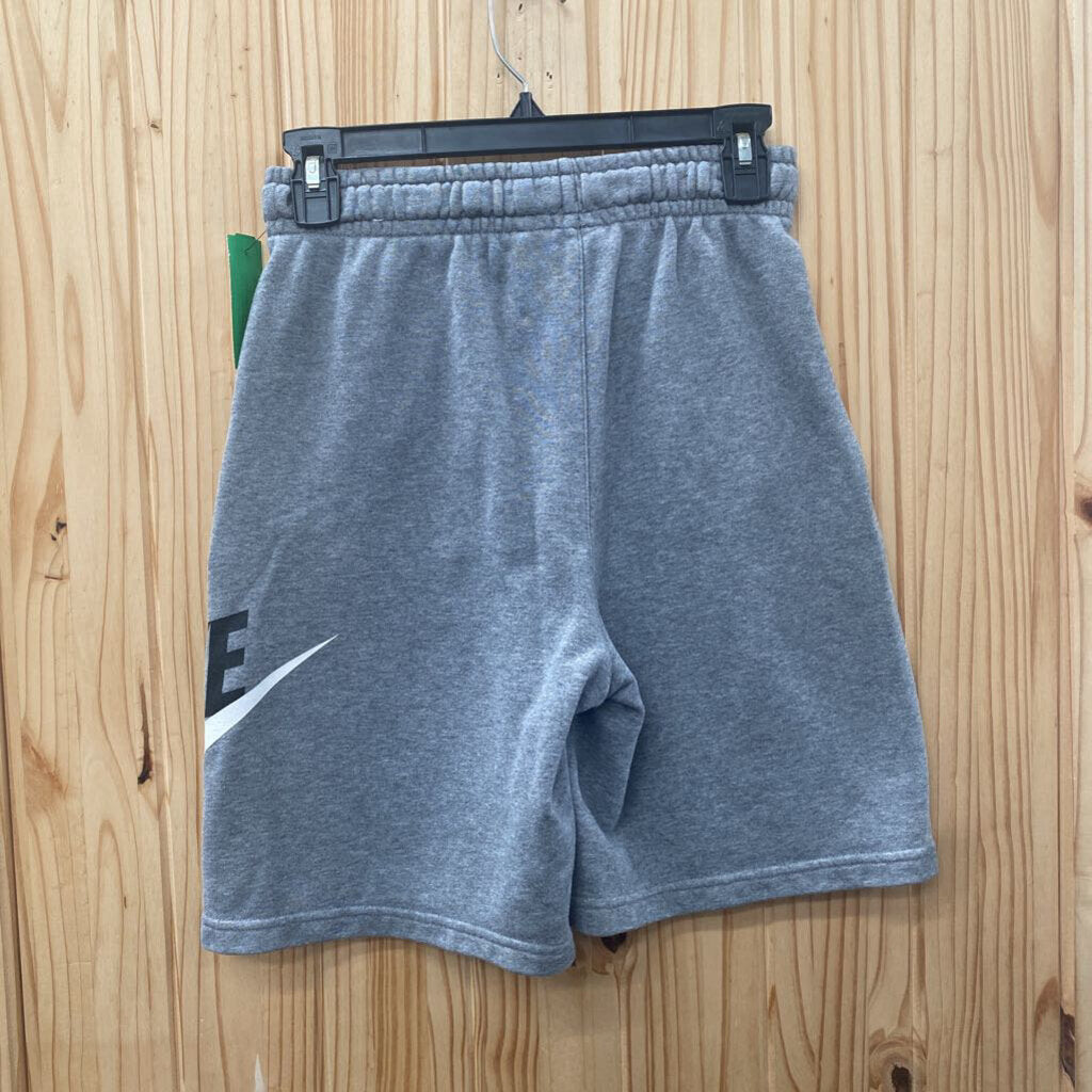 BOYS NIKE SWEATPANT SHORTS GREY/WHITE/BLK XL 14