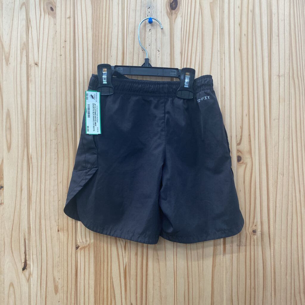 BOYS NIKE SHORTS BLK/WHITE S 5