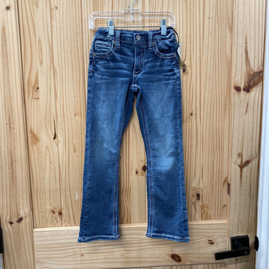 BOYS BKE DENIM CONNER BOOTCUT JEANS 6 REGULAR