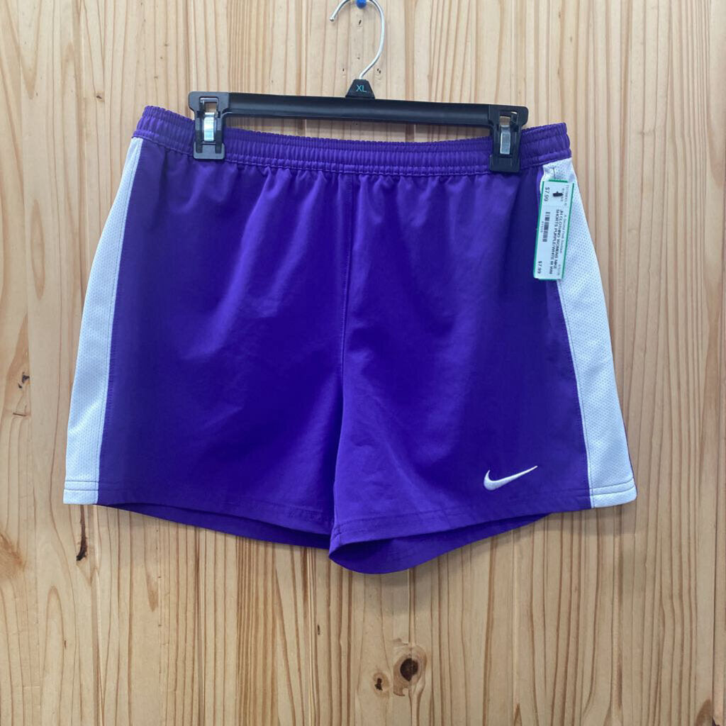 WOMENS NIKE SHORTS PURPLE/WHITE M
