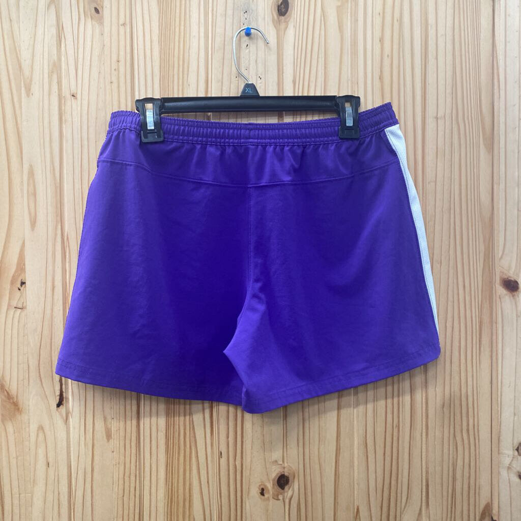 WOMENS NIKE SHORTS PURPLE/WHITE M