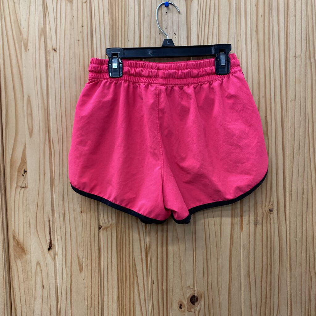 WOMENS UNDER ARMOUR SHORTS PINK/BLK XS