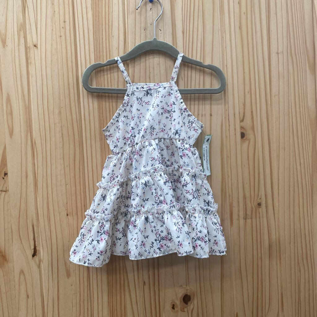 GIRLS FLORAL SL DRESS 3/6M