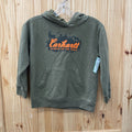 BOYS CARHARTT HOODIE OLIVE GREEN/ORANGE 7