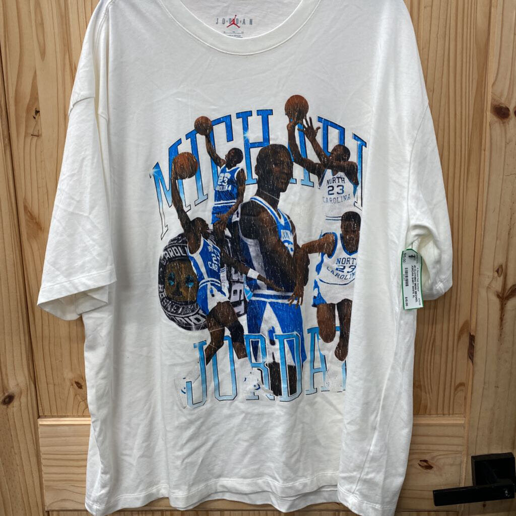 MENS MICHAEL JORDAN SHIRT WHITE XL