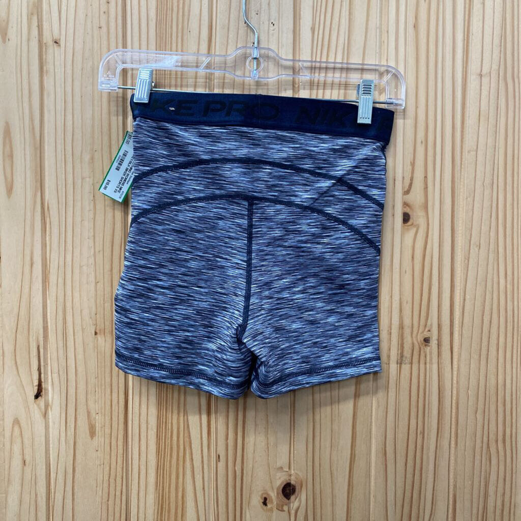 WOMENS NIKE GREY/BLK BIKER SHORTS XS