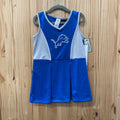 GIRLS NFL LIONS CHEER DRESS BLUE/LT GREY 4T NWT