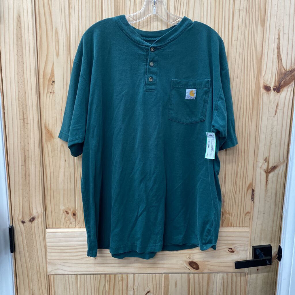 MENS CARHARTT DK GREEN SHIRT L