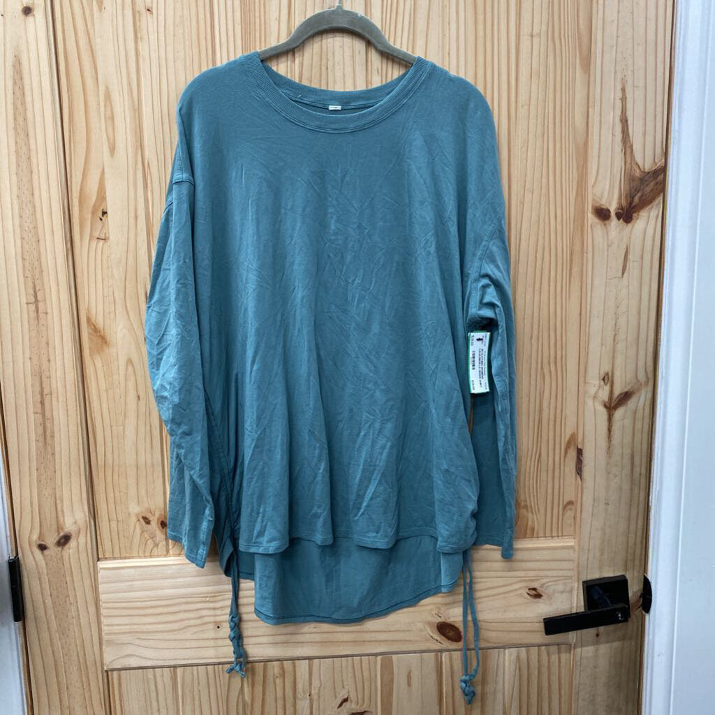 WOMENS LULULEMON LS GREEN SHIRT xl