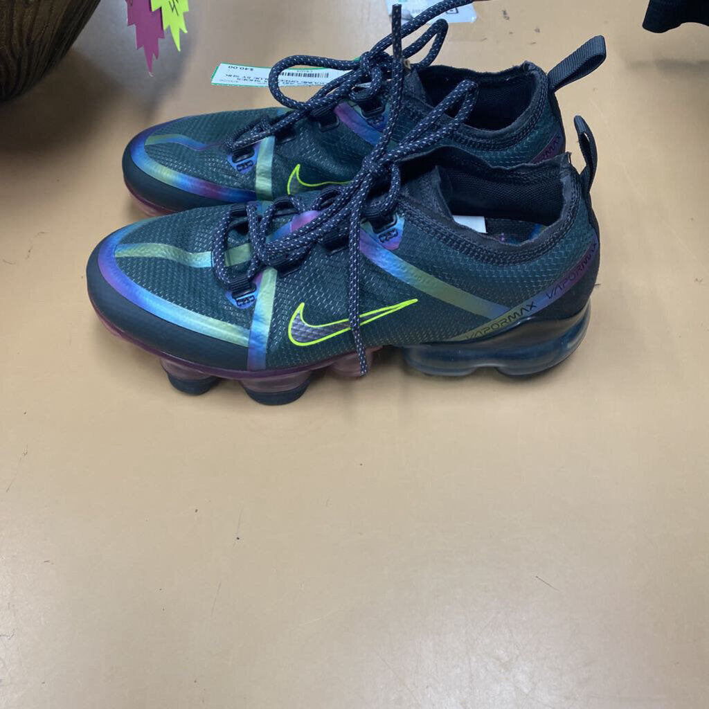 AIR MAX SHOES BLK/LIME GREEN/BLUE 5Y