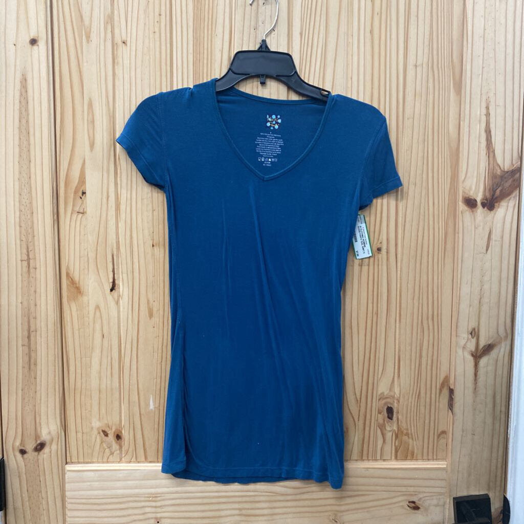 WOMENS KICKEE PANTS TEAL SHIRT S