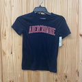 BOYS ABERCROMBIE NAVY BLU/RED SHIRT 7/8