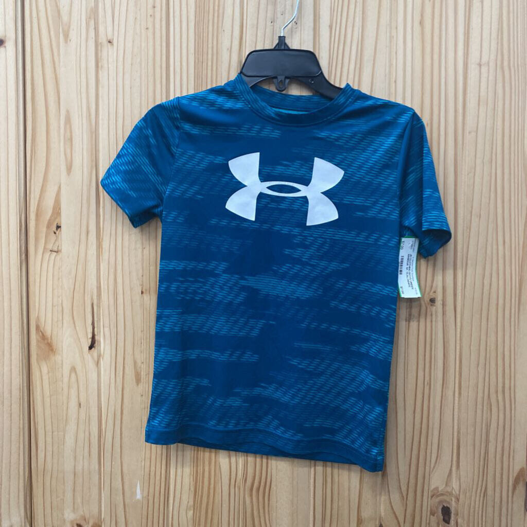 BOYS UNDER ARMOUR SK TEAL/WHITE SHIRT YSM 8