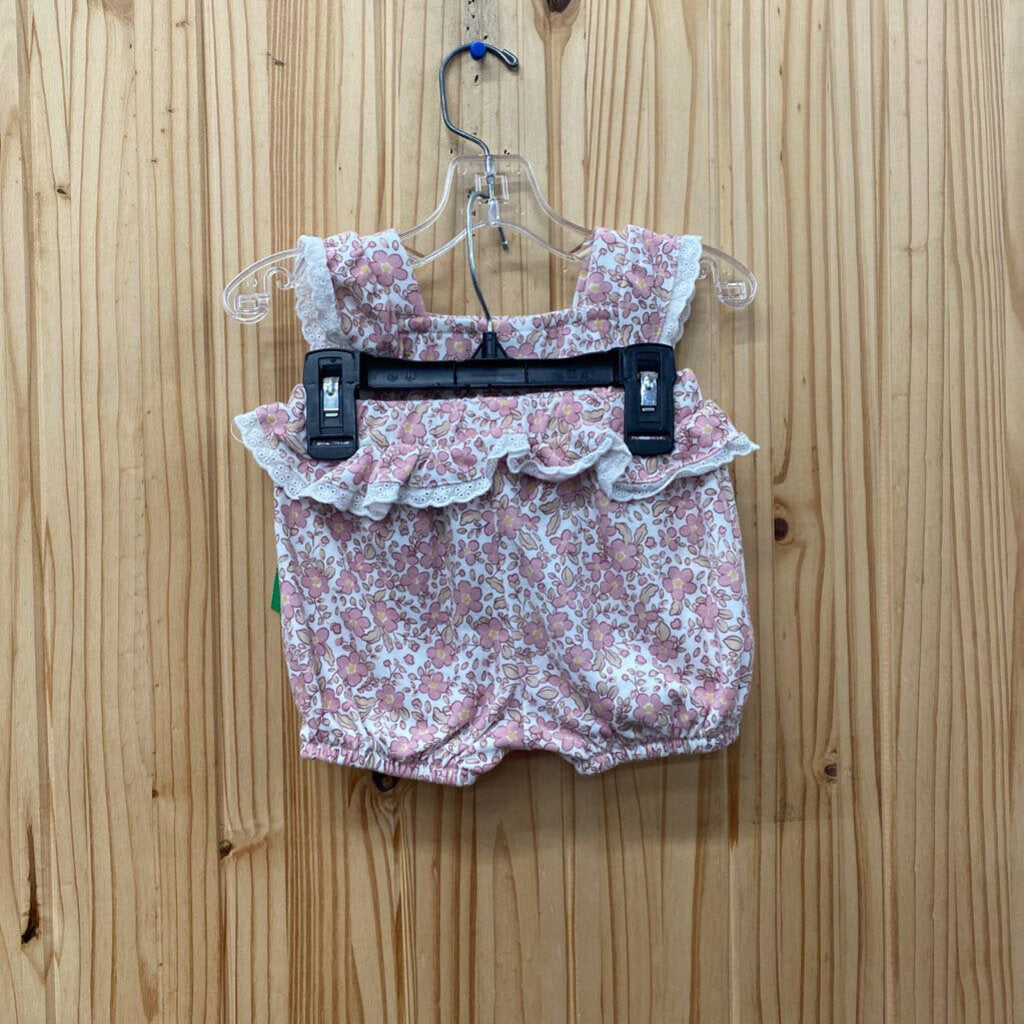 GIRLS NICOLE MILLER 2PC SET MAUVE FLORAL 3/6M
