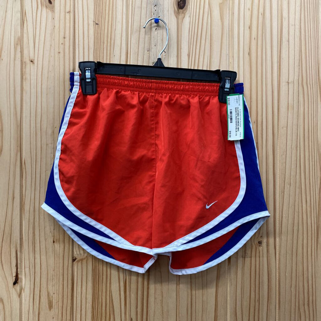 WOMENS NIKE SHORTS RED/WHITE/BLUE XS
