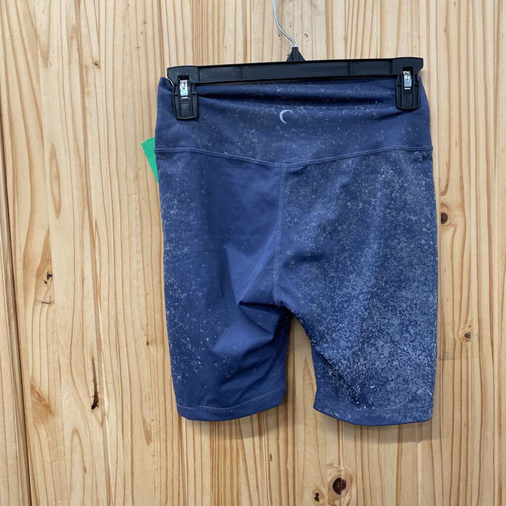 WOMENS ZYIA ACTIVE GREYISH BLUE BIKER SHORTS S