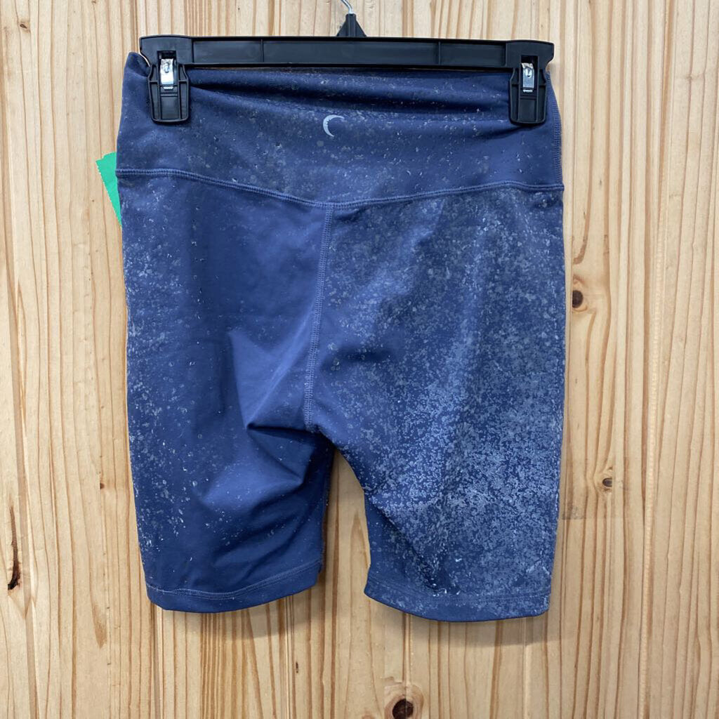 WOMENS ZYIA ACTIVE GREYISH BLUE BIKER SHORTS S