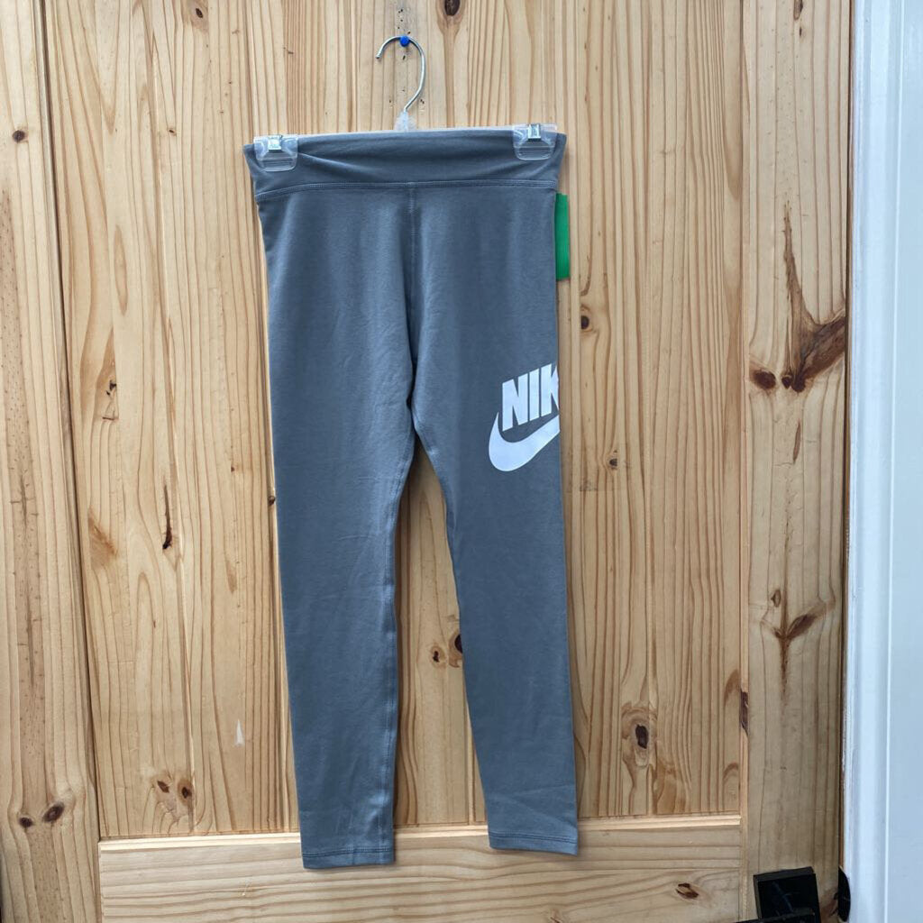 WOMENS NIKE LEGGINGS GREY/WHITE M