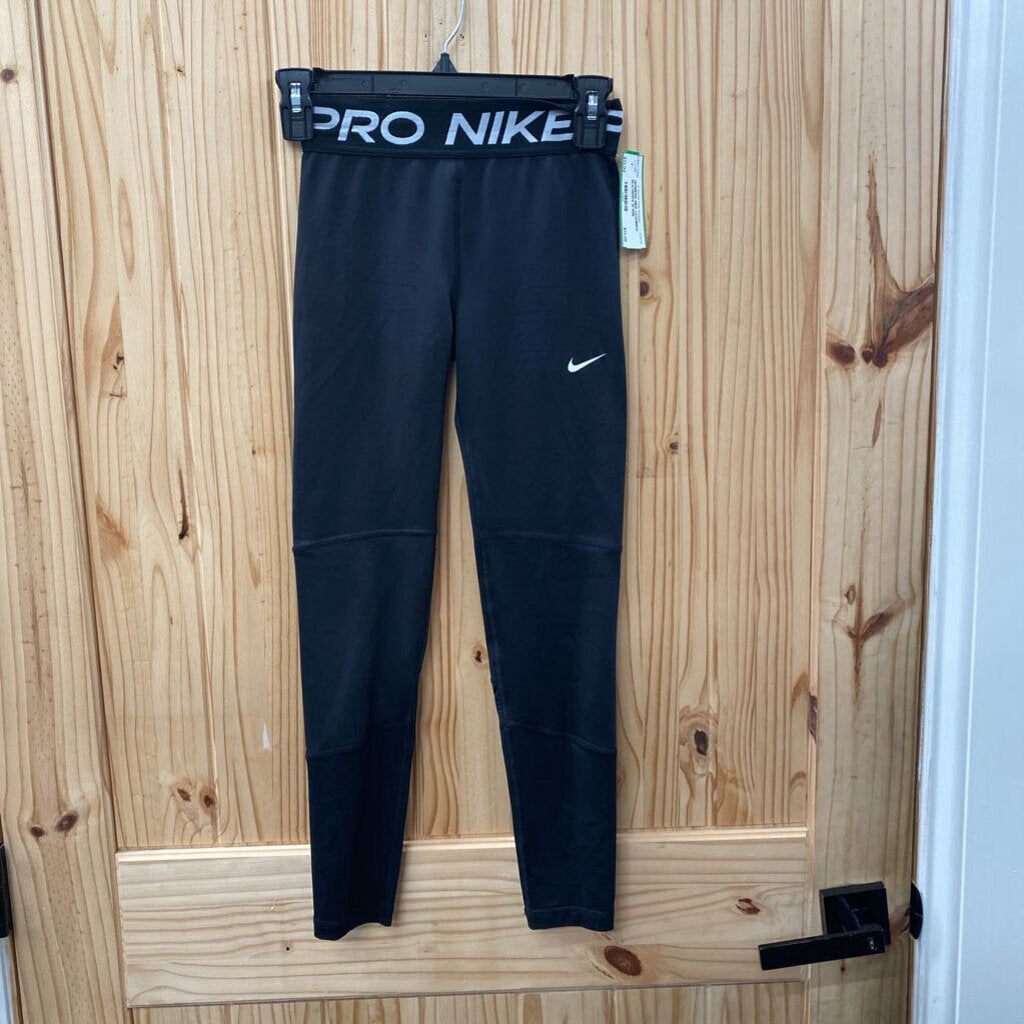 WOMENS NIKE LEGGINGS BLK/WHITE M