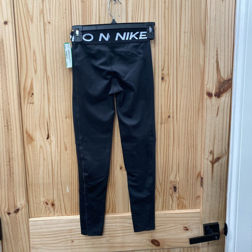 WOMENS NIKE LEGGINGS BLK/WHITE M