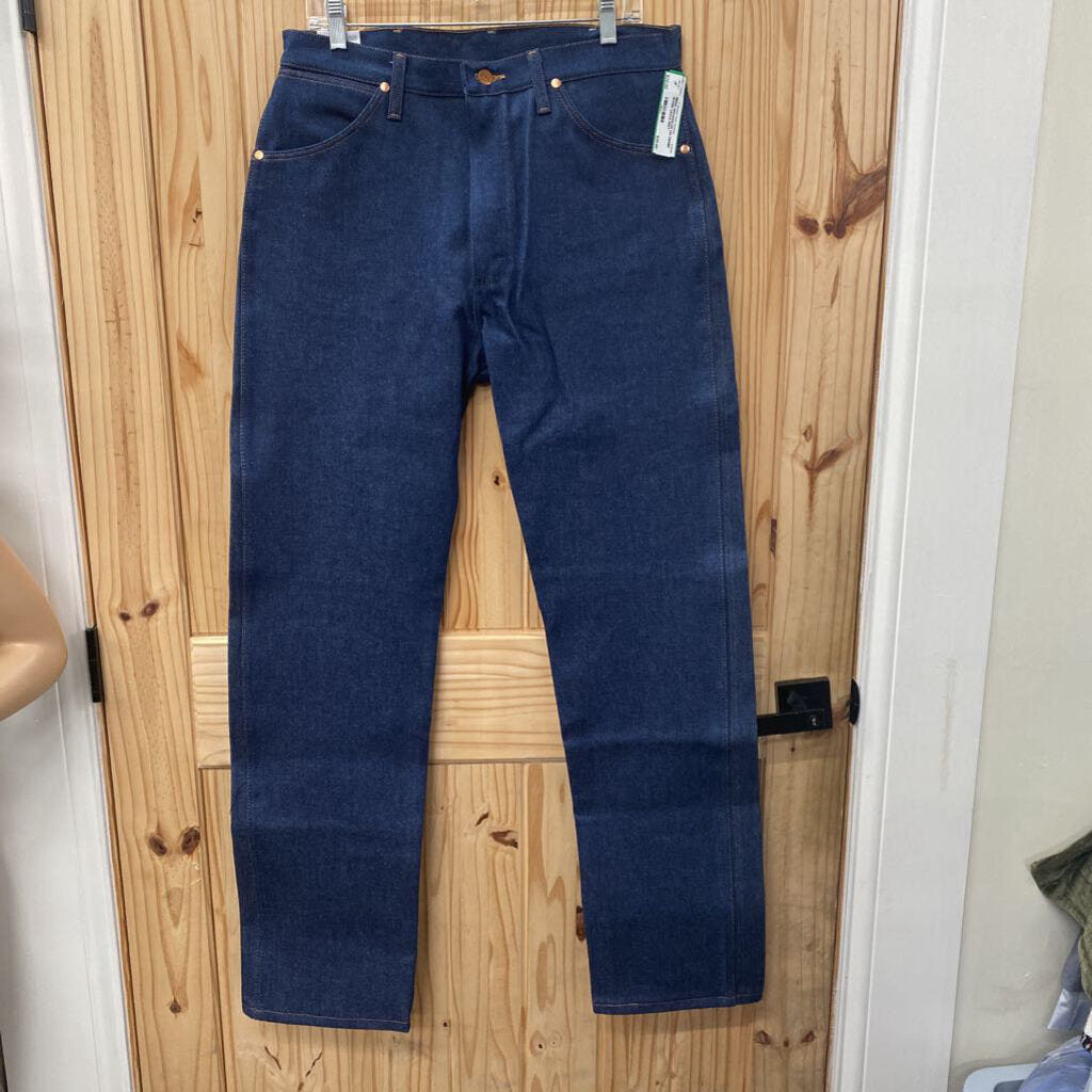 MENS WRANGLER DK DENIM JEANS 34X34 NWT