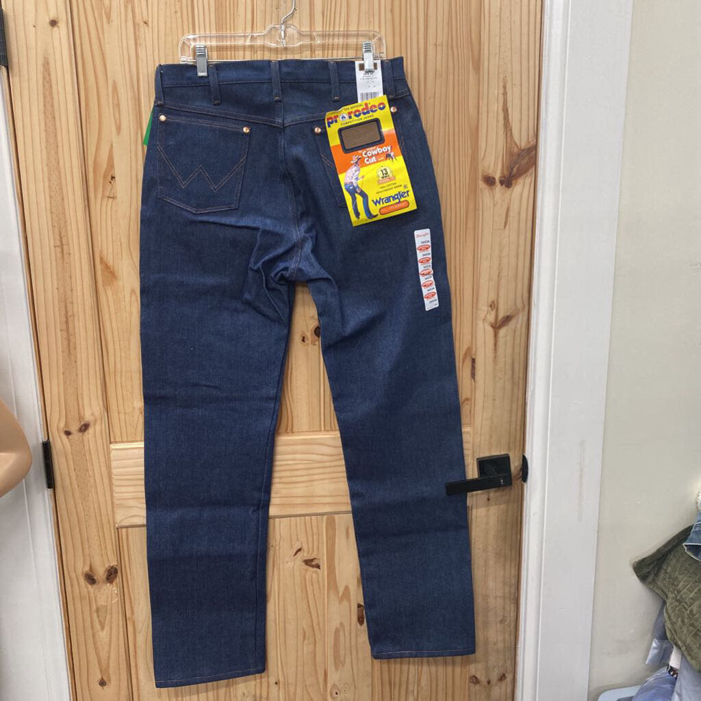 MENS WRANGLER DK DENIM JEANS 34X34 NWT