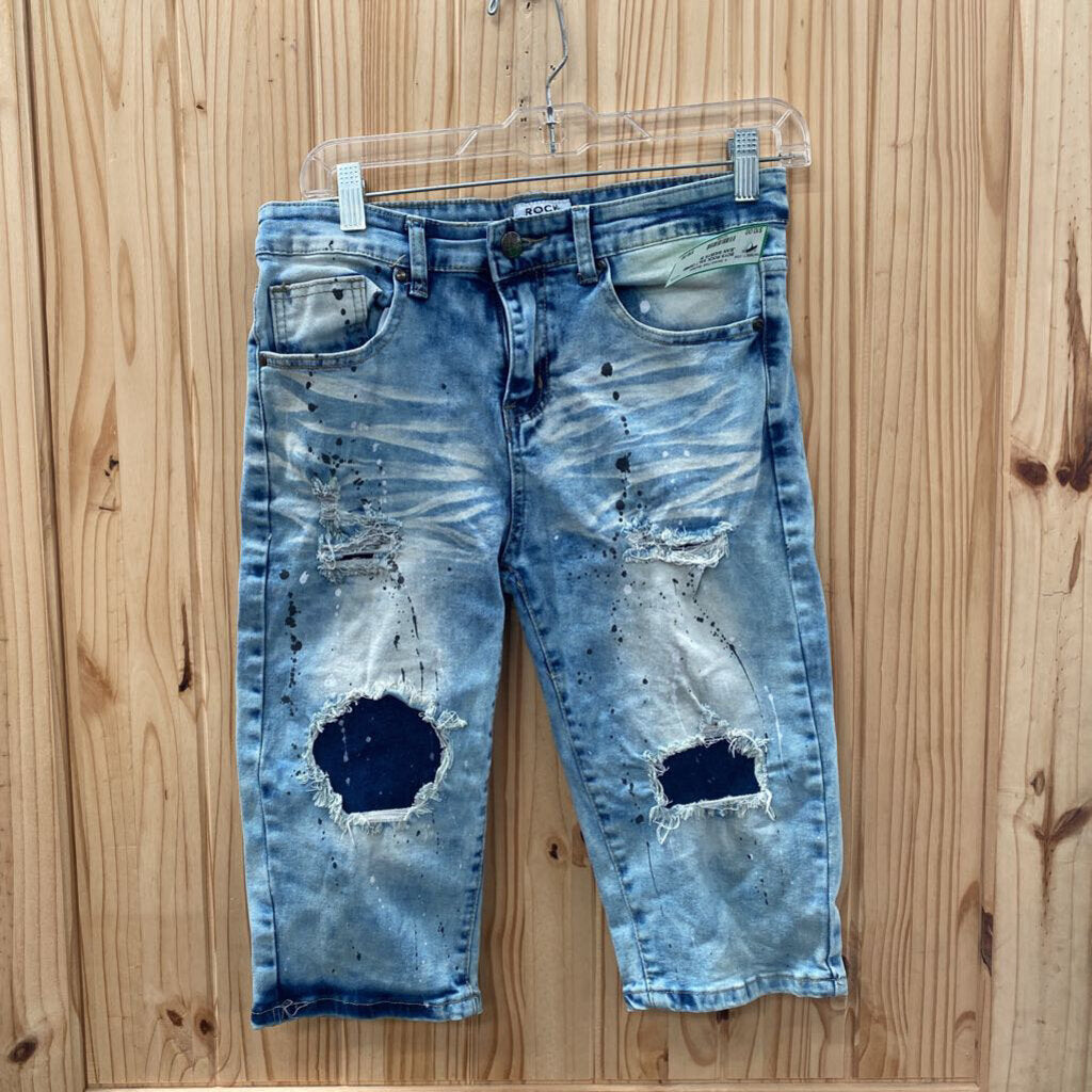 BOYS ROCK SALT DENIM JEAN SHORTS 18