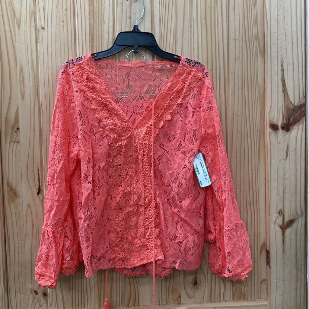 WOMENS CORAL 2PC SET L