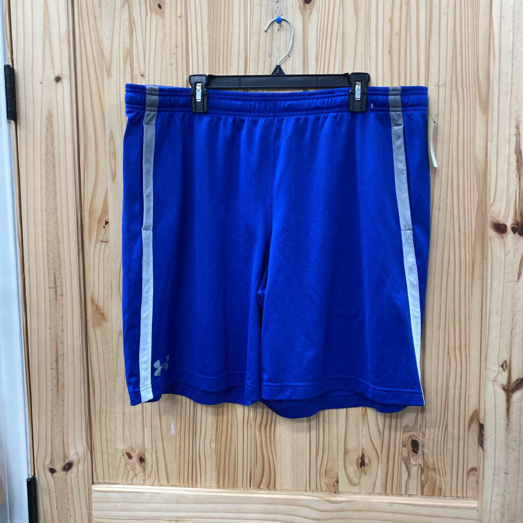 MENS UNDER ARMOUR ROYAL BLUE/GREY SHORTS 2XL