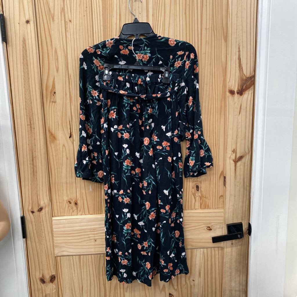 WOMENS AMERICAN EAGLE 2PC SET BLK FLORAL XS